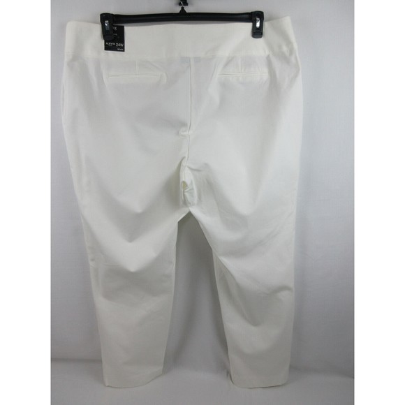 Alfani Plus Women's Tummy Control Slim Leg Dress Pants Size 24W Color White - Picture 5 of 6